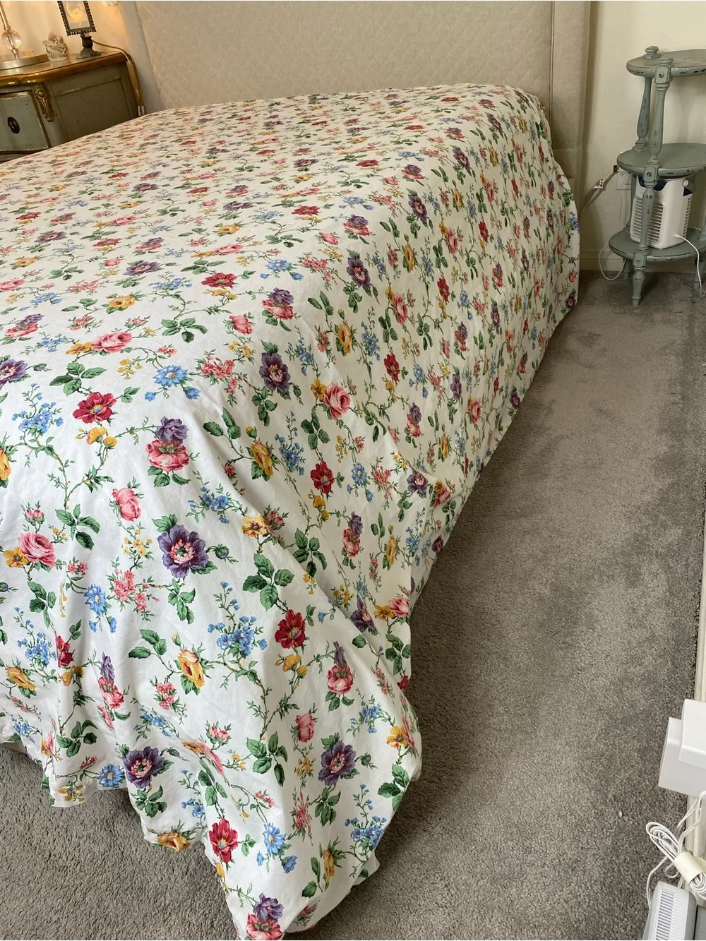 Vintage 70s Springmaid sheet set 2 floral Cottagecore